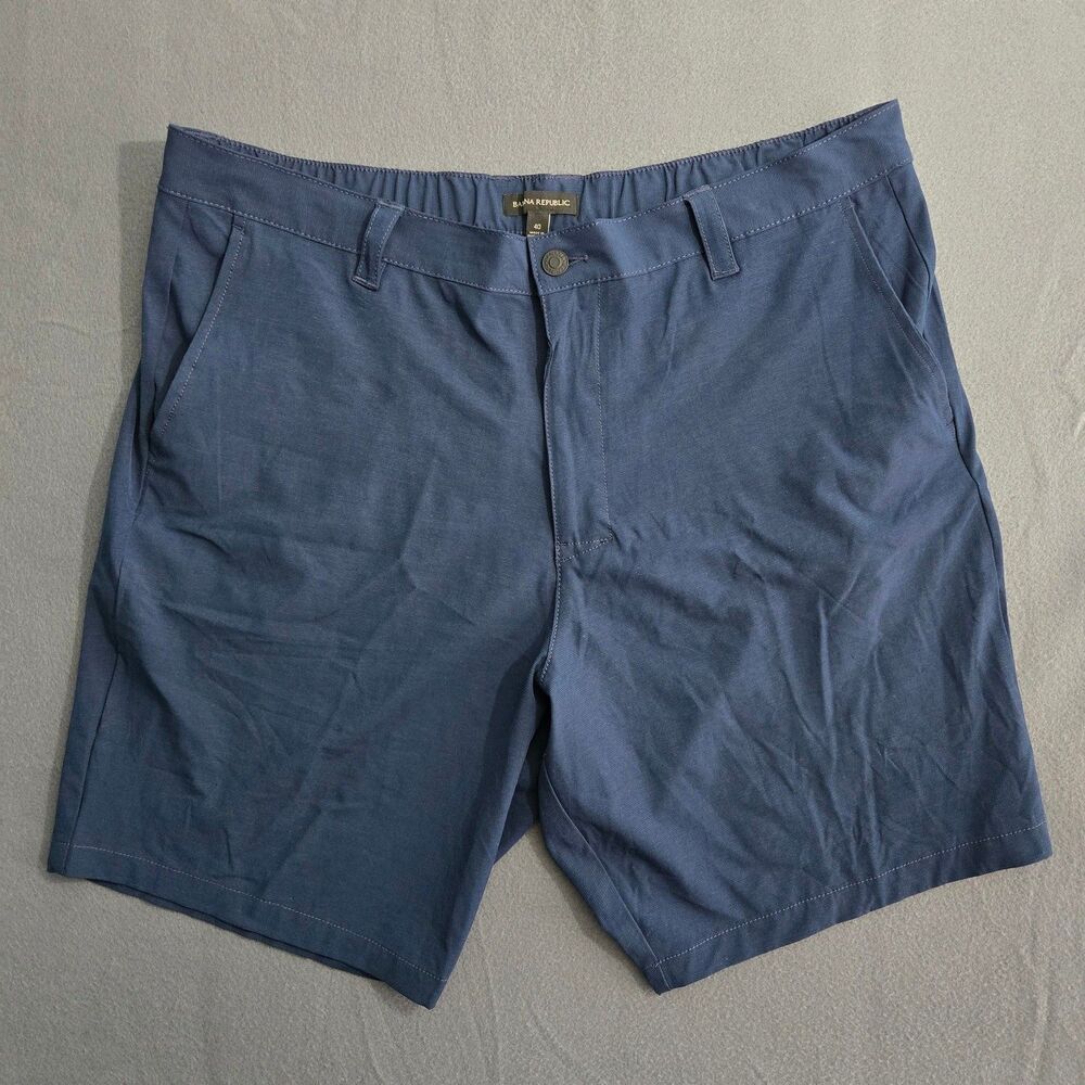 Banana Republic Golf Shorts Men 40 Navy Motion Tech Hybrid Stretch Performance